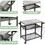 3-Shelf Outdoor Grill Table, Grill Cart with Wheels, Outdoor Pizza Oven and Food Prep Table, Blackstone Table with Stainless Steel Tabletop, Grill Stand for Blackstone Griddle for Outside BBQ