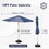10FT Patio Umbrella, Outdoor Table Umbrella with Push Button Tilt and Crank, UV Protection Waterproof Market Sun Umbrella with 8 Sturdy Ribs for Garden, Deck, Backyard, Pool (Navy Blue) W1859P195941