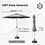 10FT Patio Umbrella, Outdoor Table Umbrella with Push Button Tilt and Crank, UV Protection Waterproof Market Sun Umbrella with 8 Sturdy Ribs for Garden, Deck, Backyard, Pool (Gray) W1859P195943