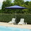 9FT Patio Umbrella, Outdoor Table Umbrella with Push Button Tilt and Crank, UV Protection Waterproof Market Sun Umbrella with 8 Sturdy Ribs for Garden, Deck, Backyard, Pool (Navy Blue) W1859P195945