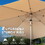 9FT Patio Umbrella, Outdoor Table Umbrella with Push Button Tilt and Crank, UV Protection Waterproof Market Sun Umbrella with 8 Sturdy Ribs for Garden, Deck, Backyard, Pool (Beige) W1859P195947