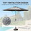 9FT Patio Umbrella, Outdoor Table Umbrella with Push Button Tilt and Crank, UV Protection Waterproof Market Sun Umbrella with 8 Sturdy Ribs for Garden, Deck, Backyard, Pool (Gray) W1859P195948
