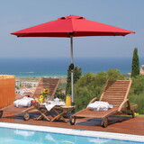 7.5FT Patio Umbrella, Outdoor Table Umbrella with Push Button Tilt and Crank, UV Protection Waterproof Market Sun Umbrella with 8 Sturdy Ribs for Garden, Deck, Backyard, Pool (Brick red) W1859P195950