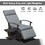 Adjustable Patio Recliner Chair Metal Outdoor Lounge Chair with Flip Table Push Back, Adjustable Angle, 6.8" Removable Cushions, Support 350lbs,Gray W1859P196387