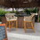 Bar Stools Set of 2, Outdoor Counter Height Bar Chairs with Arm and Backrest, Aluminum Tall Bar stools with Cushion Modern Textilene Rope Boho Barstools for Garden, Pool, Patio, Kitchen-Square Backres