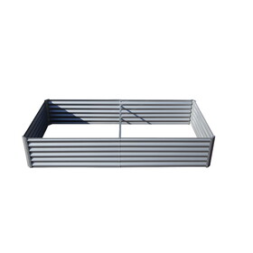 6x3x1ft Galvanized Raised Garden Bed, Outdoor Planter Garden Boxes Large Metal Planter Box for Gardening Vegetables Fruits Flowers, Silvery W1859P197882