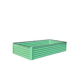 6x3x1ft Galvanized Raised Garden Bed, Outdoor Planter Garden Boxes Large Metal Planter Box for Gardening Vegetables Fruits Flowers, Green W1859P197893
