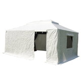 12'x14' Gazebo Cover for Hardtop Gazebos, Outdoor Universal Winter Gazebo Cover with Sidewalls and Mesh Windows, All Season Waterproof Enclosed Gazebo Cover, White W1859P227653