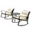 Metal 2 - Person Outdoor Patio Rocking Seating Group with Cushions W1859P399563