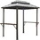Grill Gazebo 8' X 6', Aluminum BBQ Gazebo Outdoor Metal Frame with Shelves Serving Tables, Permanent Double Roof Hard top Gazebos for Patio Lawn Deck Backyard and Garden (Brown) W1859S00037