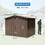 Outdoor Storage Shed 8.2' x 6.2', Metal Steel Utility Tool Shed Storage House with Double Lockable Doors & Air Vents for Backyard Patio Garden Lawn Brown W1859S00039