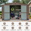 Outdoor Storage Shed 10'x8', Metal Tool Sheds Storage House with Lockable Double Door,Large Bike Shed Waterproof for Garden,Backyard,Lawn(Brown) W1859S00040