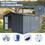 Backyard Storage Shed 11'x 9' with Galvanized Steel Frame & Windows, Outdoor Garden Shed Metal Utility Tool Storage Room with Lockable Door for Patio(Dark Gray) W1859S00041