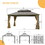Hardtop Gazebo Outdoor Aluminum Gazebos Grill with Galvanized Steel Double Canopy for Patios Deck Backyard,Curtains&Netting W1859S00043