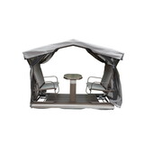 4-Seat Outdoor Glider Benches with Canopy, Retro Metal Glider Chair with Aluminum Frame, Patio Swing Chair for Outside, Garden, Lawn W1859S00045