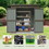 Outdoor Storage Shed 6x4 FT, Metal Tool Sheds Storage House with Lockable Double Door, Large Bike Shed Waterproof for Garden, Backyard, Lawn