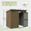 Outdoor Storage Shed 6x4 FT, Metal Tool Sheds Storage House with Lockable Double Door, Large Bike Shed Waterproof for Garden, Backyard, Lawn