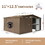 Backyard Storage Shed 11' x 12.5' with Galvanized Steel Frame & Windows, Outdoor Garden Shed Metal Utility Tool Storage Room with Lockable Door for Patio(Brown)
