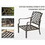 Outdoor 4 pcs Patio Conversation Set, Metal Dining Table and Chairs Dining Set with Removable Beige Cushions for Garden Lawn Yard