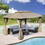 Gazebo 10x14FT, Outdoor Gazebo with Double Roofs, Privacy Curtains, Mosquito Nettings, Heavy Duty Metal Frame Party Tent Canopy for Patio, Backyard, Deck, Lawn, Brown W1859S00083