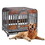 32in Heavy Duty Dog Crate, Furniture Style Dog Crate with Removable Trays and Wheels for High Anxiety Dogs W1863125109