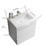 BB02-24-101, Integrated solid surface basin WITHOUT drain & faucet, glossy white color W1865107108