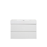Alice-36W-201, Wall mount cabinet WITHOUT basin, White color, with two drawers W1865107116