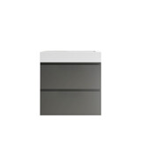 Alice-24W-102, Wall mount cabinet WITHOUT basin, Gray color, with two drawers W1865107117