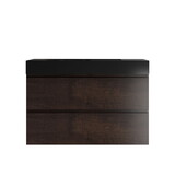 Alice-36W-105, Wall mount cabinet WITHOUT basin, Walnut color, with two drawers W1865107125