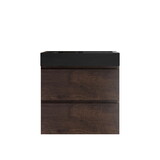 Alice-24W-105, Wall mount cabinet WITHOUT basin, Walnut color, with two drawers W1865110047