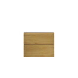 Alice24-106, Wall mount cabinet without basin, Natural oak color, with two drawers W1865P147101