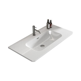 BB0436Y301, Integrated white ceramic basin, drain assembly NOT included W1865P152259