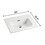 BB0924Y311, Integrated white ceramic basin with one predrilled faucet hole, drain assembly NOT included