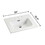 BB0924Y331, Integrated white ceramic basin with three predrilled faucet holes, drain assembly NOT included