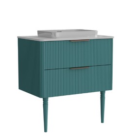 Elena-30F-311T Striped Aquamarine Bathroom Vanity WITHOUT Sink, Freestanding Bathroom Cabinet for Modern Bathroom, Pre-assembled W1865P287851