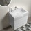 U005-Alice24-201 Alice 24" White Bathroom Vanity with Sink, Large Storage Wall Mounted Floating Bathroom Vanity for Modern Bathroom, One-Piece Sink Basin without Drain and Faucet W1865S00001