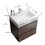 Alice 24" Walnut Bathroom Vanity with Sink, Large Storage Wall Mounted Floating Bathroom Vanity for Modern Bathroom, One-Piece White Sink Basin without Drain and Faucet W1865S00016