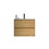 Wall Mount 24" Natural Oak Bathroom Vanity with Ceramic Sink with one faucet hole, Large Storage Floating Bathroom Vanity for Modern Bathroom, One-Piece Sink Basin without Drain and Faucet