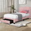 W1867121486 Baby Pink+MDF+Box Spring Not Required+Twin+Wood