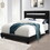 W1867P143796 Black+Upholstered+Box Spring Not Required+Queen+Wood