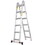 Huachuang 12 Feets 2 in 1 Aluminum Extension Ladder with Wheels, 300lbs Duty Rating