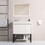 30" Bathroom Vanity with Sink, Bathroom Vanity Cabinet with One Soft Close Cabinet Doors & soft-close Drawers, Bathroom Storage Cabinet with a Lower Open Shelf, with Metal Legs, White Ceramic Sink
