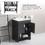 24" Bathroom Vanity,with White Ceramic Basin,Two Cabinet Doors with black zinc alloy handles,Solid Wood,Excluding faucets,Black W1882S00014