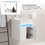16" Bathroom Vanity with Sink,radar sensing light,Large Space Storage for Small Space,Wall Mounted Bathroom Vanity Cabinet,White W1882S00028