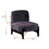 1 Piece Upholstered Velet Fabric Mid Century Accent Chair with Solid Wood Frame, Comfy Armless Chair for Living Room, Bedroom, Reading, Balcony,Black W1885125539