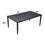 Outdoor Patio Aluminum 40"x70" Rectangle Dining Table with Tapered Feet & Umbrella Hole, Ember Black