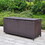 Outdoor Patio Wicker Large Storage Container Deck Box Made of Antirust Aluminum Frames and Resin Rattan,52"LX20.5"WX24"H W1889113582