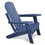 Folding Outdoor Adirondack Chair for Relaxing, HDPE All-weather Fire Pit Chair, Patio Lawn Chair for Outside Deck Garden Backyardf Balcony, Navy Blue
