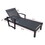 Outdoor Chaise Lounge, Aluminum Pool Beach Lounge Chair, All Weather Patio Beach Adjustable Reclining Chair (Black) W1889P202834