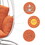 Hanging Egg Chair with Stand, Hammock Swing Chair with Hanging Kit,Orange W1889P202863